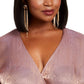 INC International Concepts Top feminino plus size com estampa de cobra falsa e estampa rosa tamanho 1X
