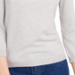 Camiseta feminina com decote em v e manga 3/4 mesclada Maison Jules, tamanho extragrande, cor carvão