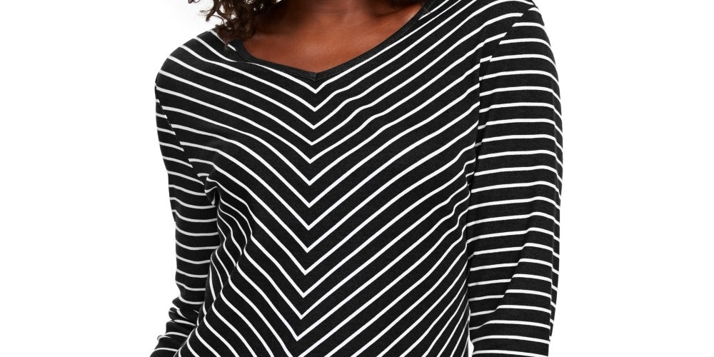 Karen Scott Top Listrado Feminino Pequeno Preto Tamanho Pequeno Médio