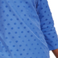 Karen Scott Top esportivo feminino texturizado com bolinhas, manga 3/4, azul, tamanho X-S