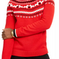 Suéter feminino Charter Club Scottie Fair Isle vermelho tamanho pequeno