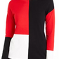 Blusa Alfani Feminina Ombro Caído Colorblocked Vermelha Tamanho Pequeno Pequeno