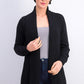 Cardigan feminino Charter Club com gola xale e frente aberta, preto, tamanho grande