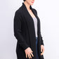 Cardigan feminino Charter Club com gola xale e frente aberta, preto, tamanho grande