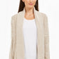 Cardigan feminino Charter Club mesclado com gola xale bege tamanho extra pequeno