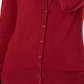 Cardigan feminino de manga comprida com botões na frente, tamanho vinho, tamanho extragrande