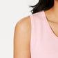 Suéter feminino sem mangas com gola redonda Charter Club, rosa, tamanho pequeno