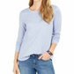 Top feminino com brilho salpicado estilo &amp; co, azul, tamanho pequeno