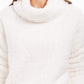 Suéter feminino estilo &amp; co sherpa com gola alta, branco, tamanho extragrande