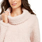 Suéter feminino estilo &amp; co com gola alta em sherpa sintético rosa pequeno