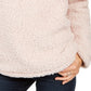 Suéter feminino estilo &amp; co com gola alta em sherpa sintético rosa pequeno