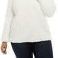 Suéter feminino plus size com gola alta e sherpa sintética, tamanho natural, tamanho 1X, da Style &amp; Co