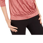 Blusa feminina Alfani com amarração no pescoço, rosa, tamanho pequeno, médio
