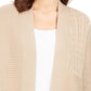 Cardigan feminino patchwork Charter Club bege tamanho pequeno