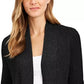 Cardigan curto de algodão feminino Charter Club, preto, tamanho pequeno