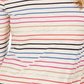 Blusa listrada feminina Style &amp; Co, bege, tamanho grande