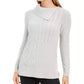 Suéter feminino Charter Club Patchwork com gola assimétrica, tamanho X-S