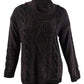 Suéter feminino Charter Club com gola alta e glitter, preto, tamanho extragrande