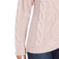 Suéter feminino Charter Club com decote careca e tricô com glitter, rosa, tamanho grande