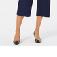 Calça curta feminina JM Collection azul tamanho grande