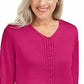 Karen Scott Suéter Feminino de Tricô de Algodão Rosa Tamanho X-G