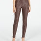 Calça skinny feminina INC International Concepts Petite Metallic Python-Embossed, marrom, tamanho 12 P