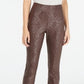 Calça skinny feminina INC International Concepts Petite Metallic Python-Embossed, marrom, tamanho 12 P