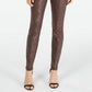 Calça skinny feminina INC International Concepts Petite Metallic Python-Embossed, marrom, tamanho 12 P