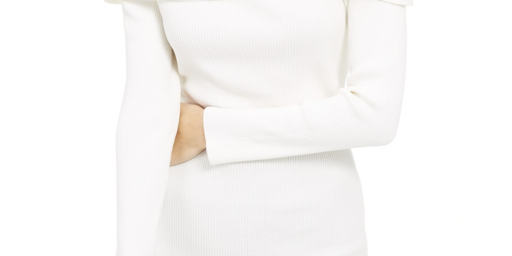 Suéter feminino com decote ombro a ombro e detalhes embelezados, tamanho XX-G, da INC International Concepts