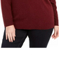 Suéter plus size com decote em forma de fechadura da INC International Concepts para mulheres, tamanho 1X, vermelho