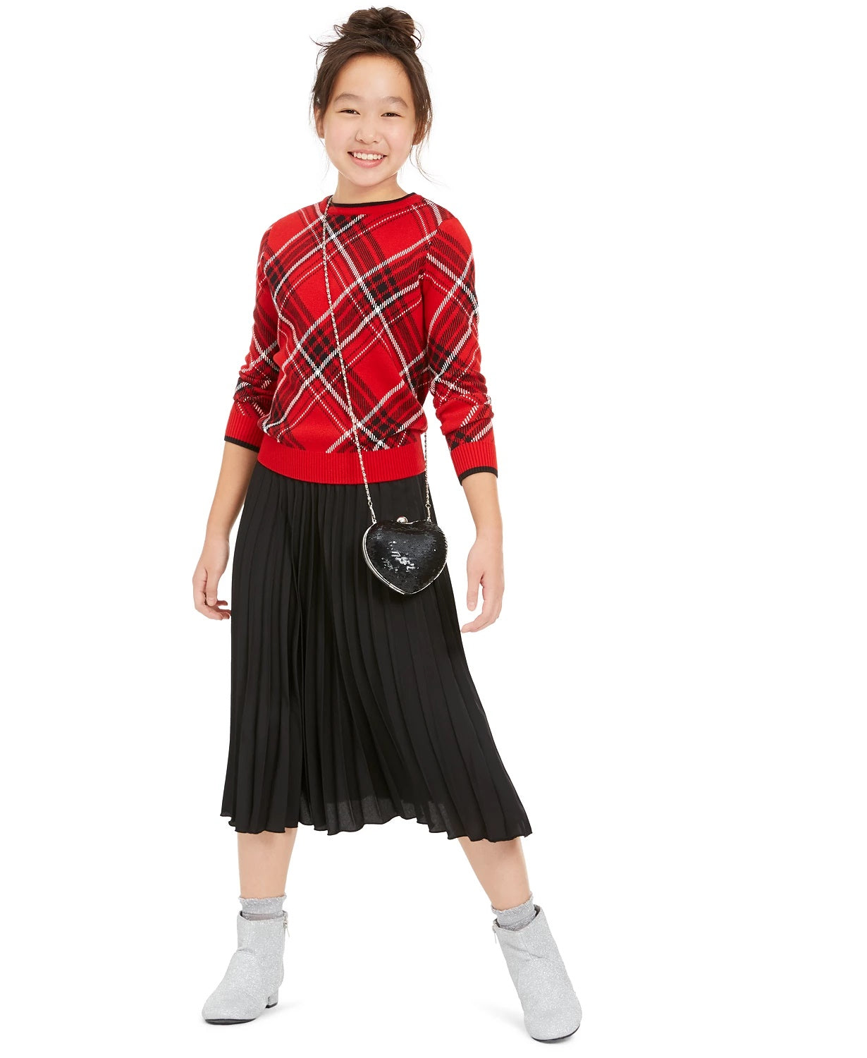 Suéter xadrez para meninas grandes Charter Club tamanho X-G