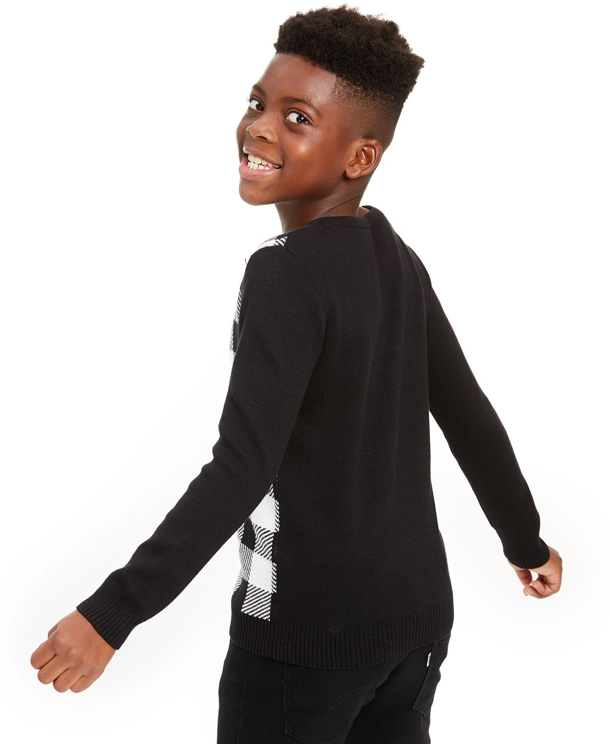 Charter Club Big Boy's Buffalo Check Family Sweater Tamanho Natural X-Grande