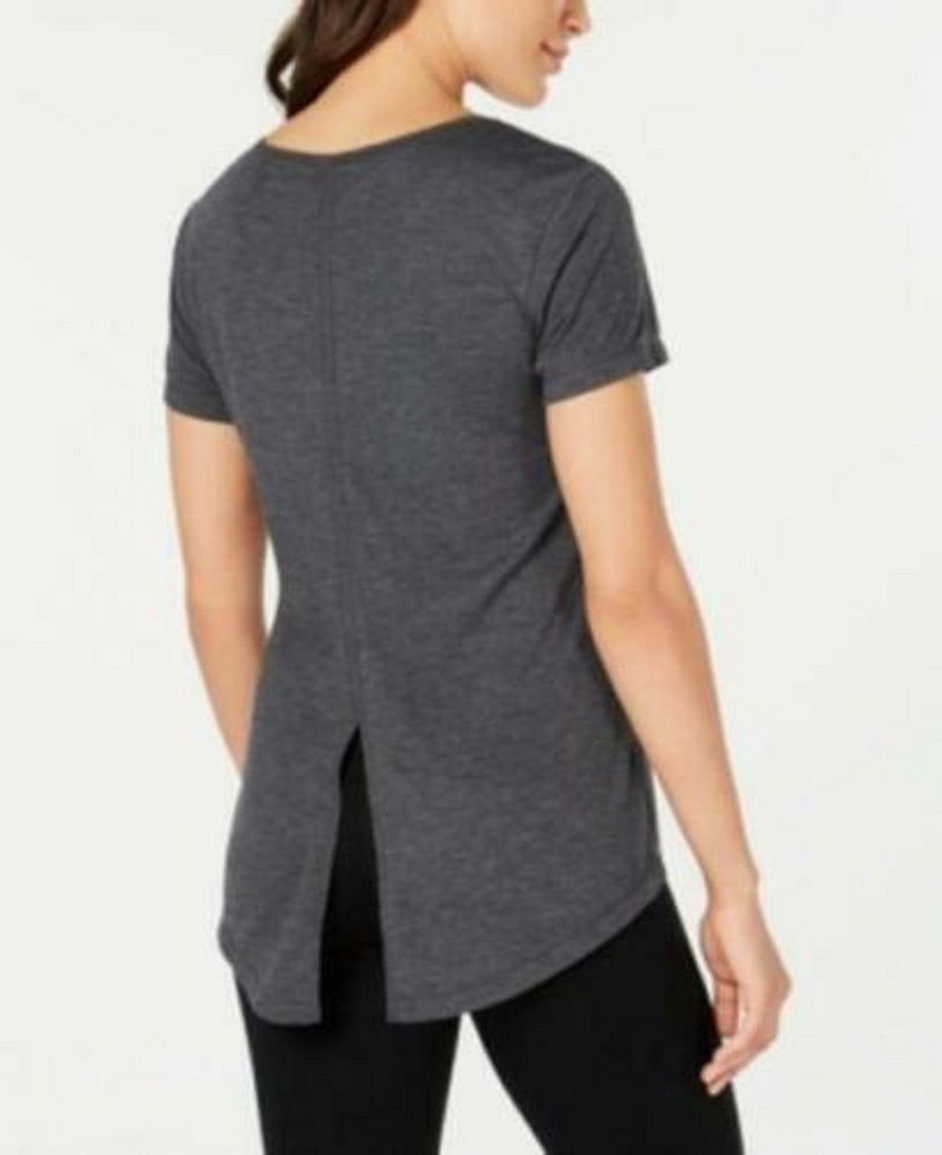 Camiseta feminina Ideology com amarração nas costas, cinza, tamanho X-S