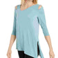Blusa assimétrica com ombros descobertos Alfani feminina, verde, tamanho XX-G