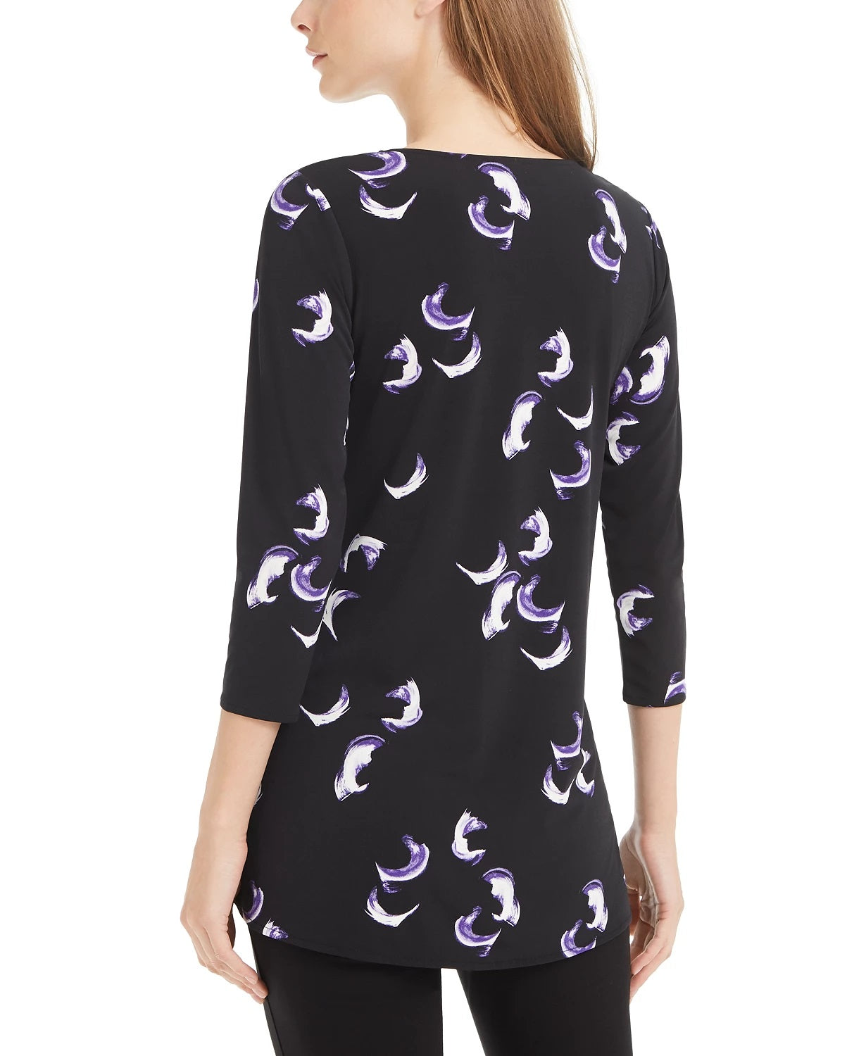 Top Alfani Feminino Petite Hardware-Trim Roxo Tamanho P