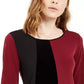 Blusa feminina Alfani Colorblock assimétrica vinho tamanho XX-G