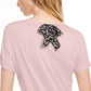 Camiseta feminina lisa com amarração nas costas Maison Jules, rosa, tamanho extragrande