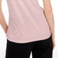 Camiseta feminina lisa com amarração nas costas Maison Jules, rosa, tamanho extragrande