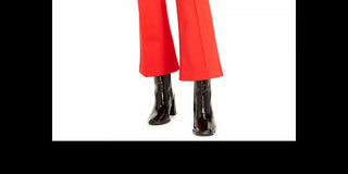 Calça flare feminina Bar III Cropped Kick vermelha tamanho 4