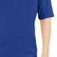 Blusa feminina Karen Scott com decote em V e detalhes em botões, azul escuro, tamanho médio