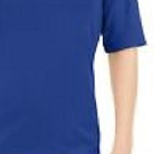 Blusa feminina Karen Scott com decote em V e detalhes em botões, azul escuro, tamanho médio