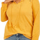 Blusa feminina bordada com ombro estilo &amp; co, dourada, tamanho grande
