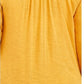 Blusa feminina bordada com ombro estilo &amp; co, dourada, tamanho grande