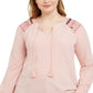 Blusa camponesa bordada de gaze de algodão plus size Style &amp; Co feminina, rosa, tamanho 2X