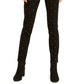 Calça jeans skinny feminina Bar III com tachas no tornozelo, preta, tamanho 2