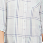 Camisa xadrez feminina Style &amp; Co com um bolso, verde, tamanho médio