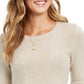 Suéter feminino estilo &amp; co com pontos mistos bege tamanho extragrande