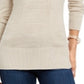 Suéter feminino estilo &amp; co com pontos mistos bege tamanho extragrande
