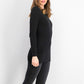 Suéter feminino estilo &amp; co com pontos mistos, preto, tamanho extragrande