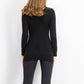 Suéter feminino estilo &amp; co com pontos mistos, preto, tamanho extragrande